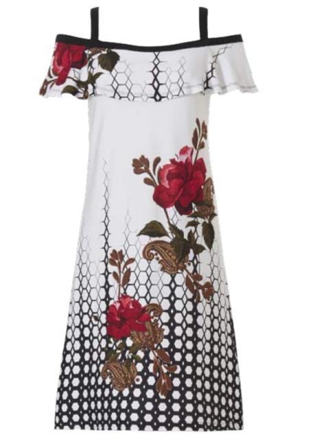 Pastunette_trikoomekko__off_shoulder__kukkavuviollinen__pituus_95cm