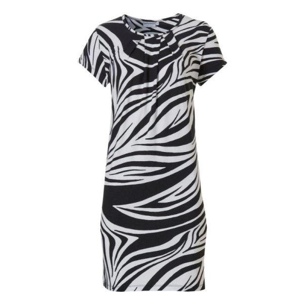 Pastunette_lyhythihainen_mustavalkoinen_trikoomekko