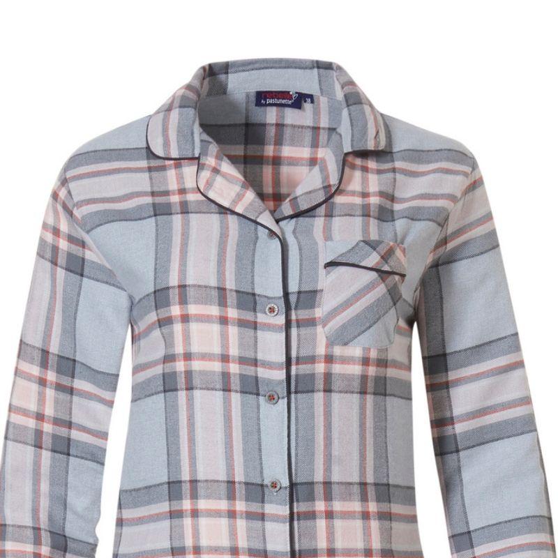 Pastunette_flanellipyjama__pitkahihainen_napitettava_paita__pitkalahkeiset_housut