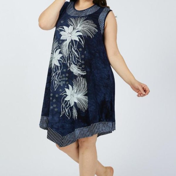 Tummansininen_viskoositrikoo_tunikamekko