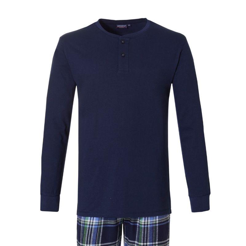 Miesten_pyjama__pehmeat_flanellihousut_ja_puvillatrikoopaita