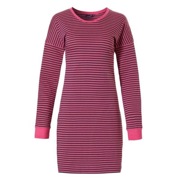 Pastunette_pitkahihainen_pinkkiraidallinen_yopaita__paituli__kotiasu_100__puuvillaa