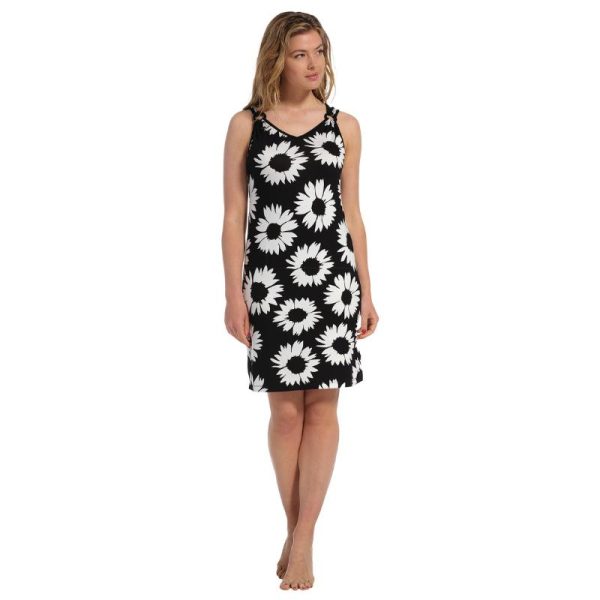 Pastunette_mustavalkokukallinen_trikoomekko