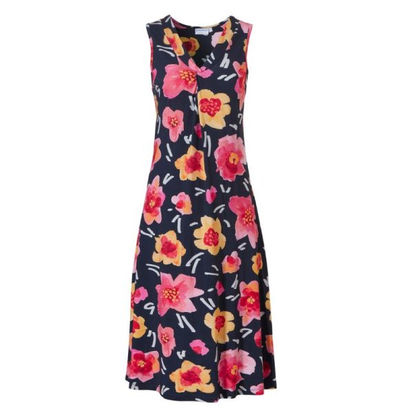 Hihaton_kevyesti_kellotettu_trikoomekko__kukkaprintti