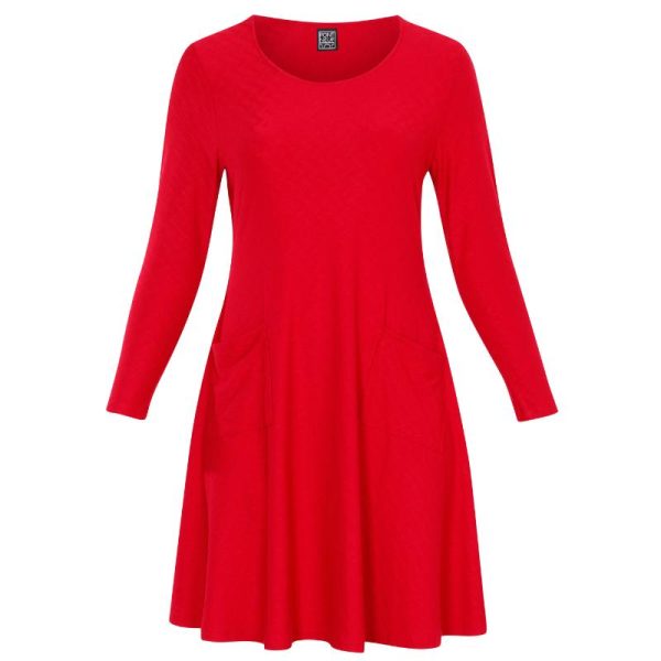 Pont_Neuf_A_linjainen_mekko__lammmin_punainen