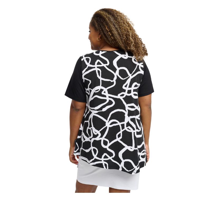 Pont_Neuf_lyhythihainen_t_paita__a_linjainen__mustavlkoinen_