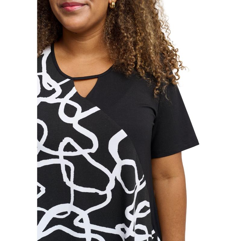 Pont_Neuf_lyhythihainen_t_paita__a_linjainen__mustavlkoinen_