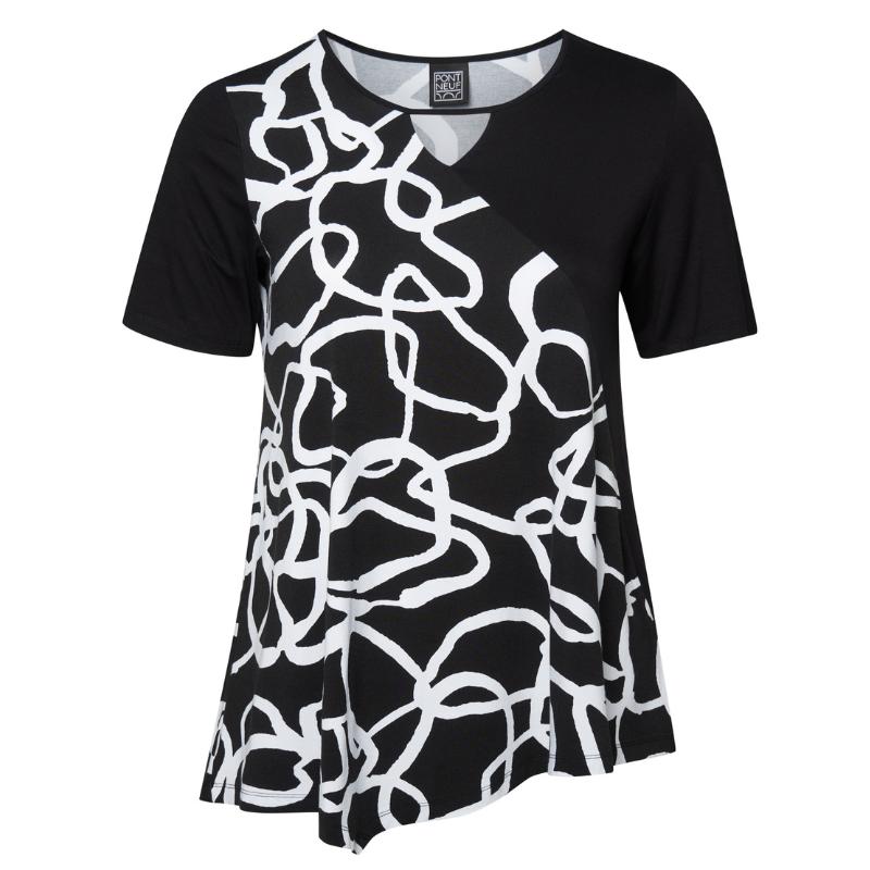 Pont_Neuf_lyhythihainen_t_paita__a_linjainen__mustavlkoinen_