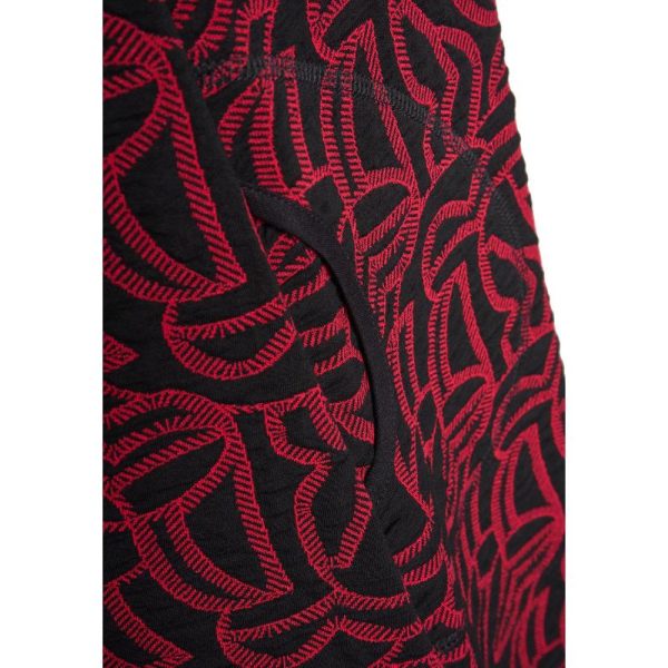 Pont_Neuf_A_linjainen_tunika_3_4_hiha_tumman_punainen_musta