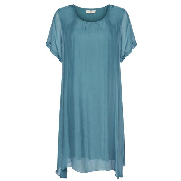 Pont_Neuf_viskoosi__silkki_mekko__vaalea_turkoosi