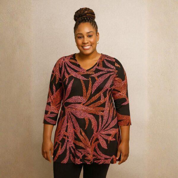 Pont Neuf punakirjava tunika, 3/4 hihat