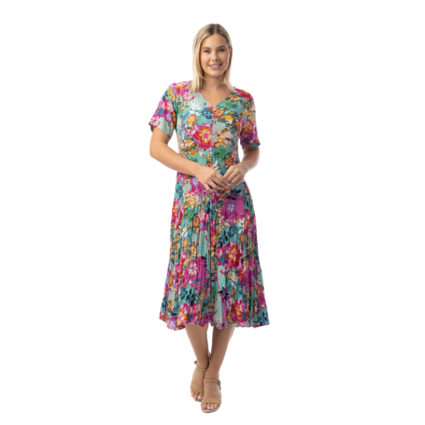 Orientique hurmaava lyhythihainen tanssimekko